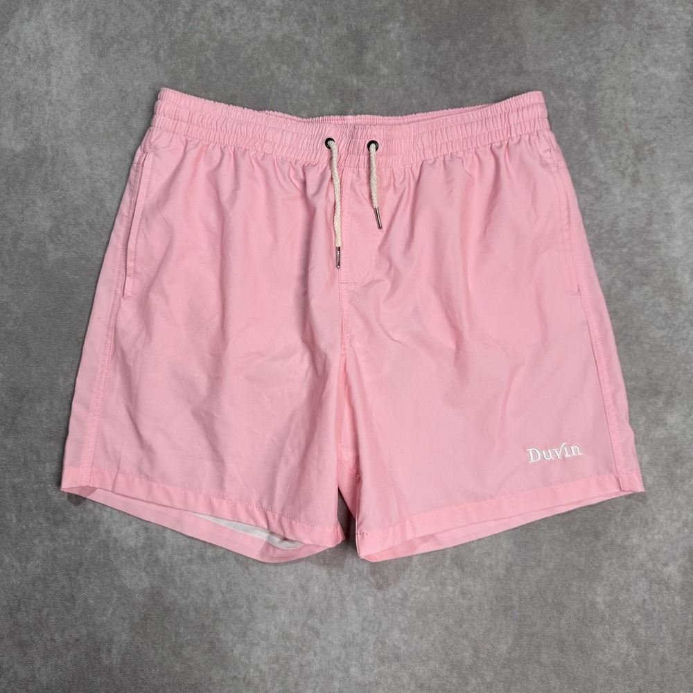 Duvin Mens Pink Swim Board Shorts Size XL Lined